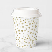 Ochre Confetti Wasserfarbe Dots Papier Cup Pappbecher (Rechts)
