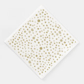 Ochre Confetti Wasserfarbe Dots Papier Napkin Serviette (Ecke)