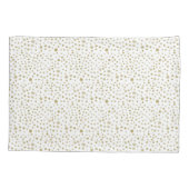 Ochre Confetti Wasserfarbe Dots Pillowcase Kissenbezug (Rückseite)