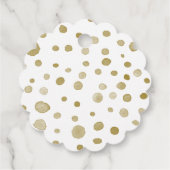 Ochre Confetti Wasserfarbe Punkte Liebesmarken Geschenkanhänger (Rückseite)