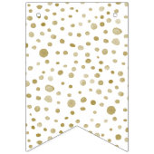 Ochre Confetti Wasserfarben Dots Jagdfahne Wimpelkette (Erste Fahne)