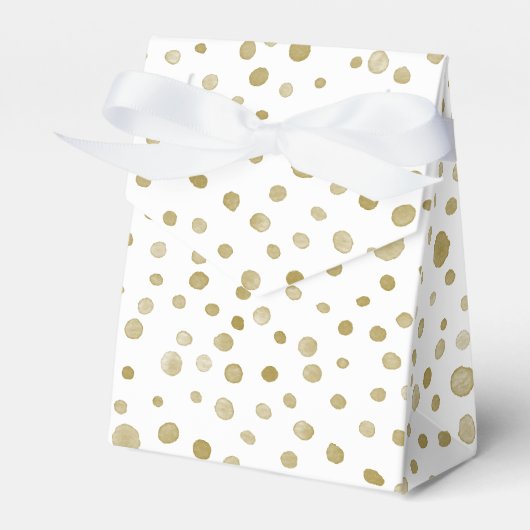 Ochre Confetti Watercolor Dots Gefälligkeitsbox Geschenkschachtel (Vorderseite)