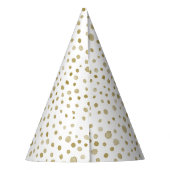 Ochre Confetti Watercolor Dots Party Hat Partyhütchen (Rückseite)