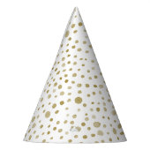 Ochre Confetti Watercolor Dots Party Hat Partyhütchen (Links)