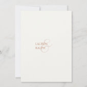 Ochre & Cream Script Einladung zur Hochzeit (Rückseite)