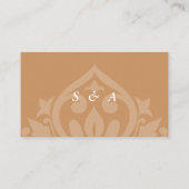 Ochre Elegante Minimal Damask Hochzeit UAWG Begleitkarte (Rückseite)