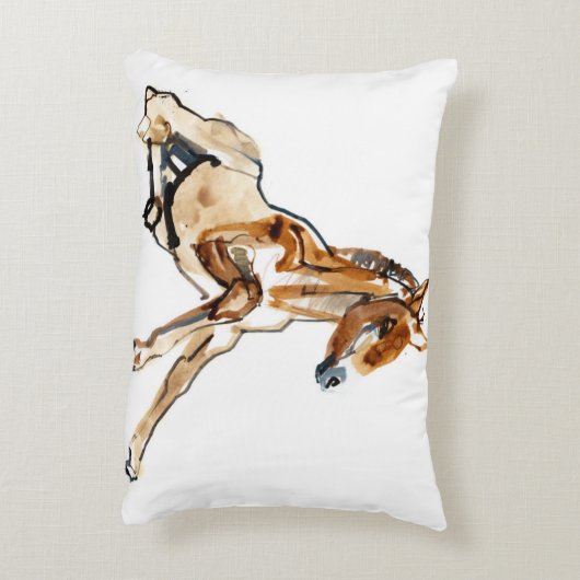 Ochre Foal Dekokissen (Rückseite(Vertikal))