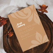Ochre Geschmackvolle Elegante Script Damask Weddin Einladung