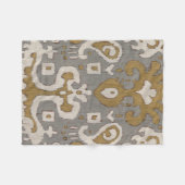 Ochre Ikat I Fleecedecke (Vorderseite (Horizontal))