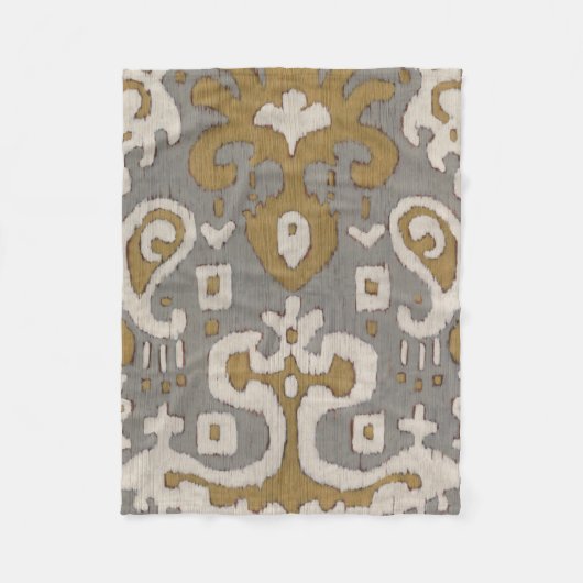 Ochre Ikat I Fleecedecke (Vorderseite)