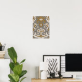 Ochre Ikat I Poster (Heimbüro)