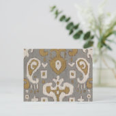 Ochre Ikat I Postkarte (Stehend Vorderseite)