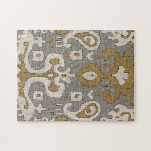 Ochre Ikat I Puzzle (Horizontal)