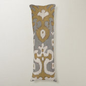 Ochre Ikat I Seitenschläferkissen (Vorderseite Vertikal)