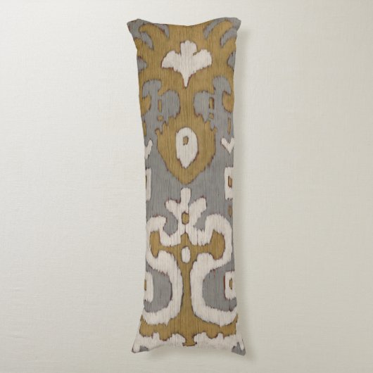 Ochre Ikat I Seitenschläferkissen (Vorderseite Vertikal)