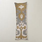 Ochre Ikat I Seitenschläferkissen (Rückseite (Vertikal))