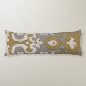 Ochre Ikat I Seitenschläferkissen (Vorderseite)