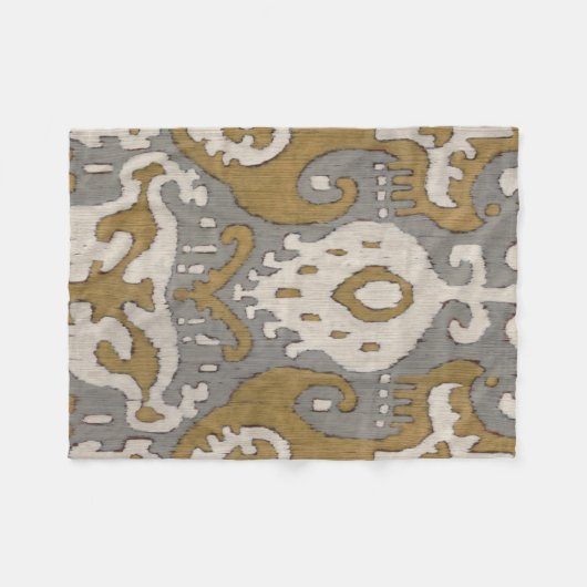 Ochre Ikat II Fleecedecke (Vorderseite (Horizontal))