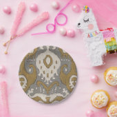 Ochre Ikat II Pappteller (Party)