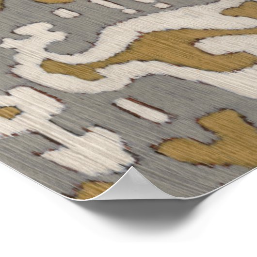 Ochre Ikat II Poster (Ecke)