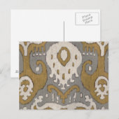 Ochre Ikat II Postkarte (Vorne/Hinten)
