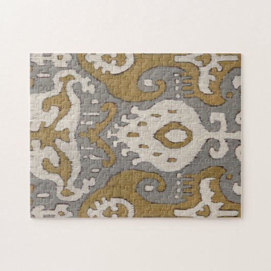 Ochre Ikat II Puzzle (Horizontal)