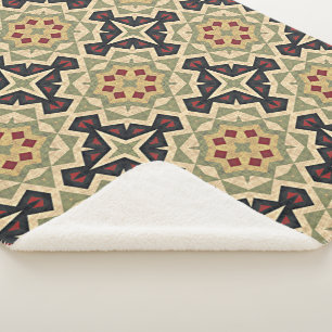 Ochre Mustard Yellow Olive Green Black Tribal Art Sherpadecke