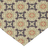 Ochre Mustard Yellow Olive Green Black Tribal Art Tischdecke (Schrägansicht)