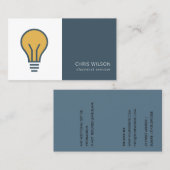 OCHRE NAVY GRAY ELECTIC BULB ELECTRICIAN ELECTRIC VISITENKARTE (Vorne/Hinten)