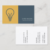 OCHRE NAVY GRAY ELECTIC BULB ELECTRICIAN ELECTRIC VISITENKARTE (Vorne/Hinten)