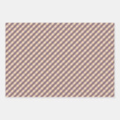 Ochre Orange Hummingbird Witz, Gingham & Streifen Geschenkpapier Set (Vorderseite 3)