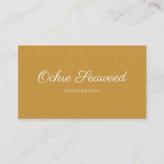 Ochre Seashore Meeresalgen Naturfotografie Visitenkarte (Vorderseite)