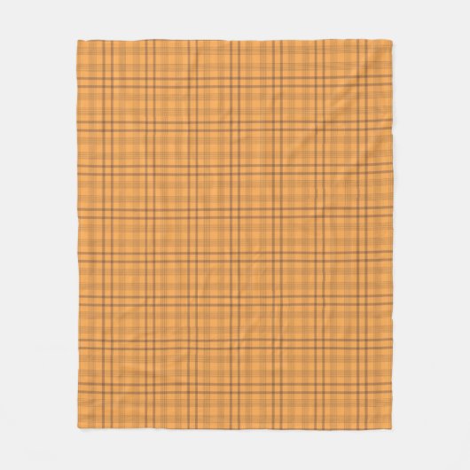 Ochre Tartan Muster Fleece Blanket (Vorderseite)