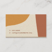 Ochre Terracotta Moderne Rustikale Abstrakte Kunst Visitenkarte (Rückseite)