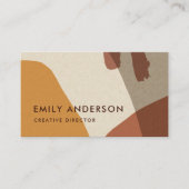 Ochre Terracotta Moderne Rustikale Abstrakte Kunst Visitenkarte (Vorderseite)