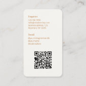 Ochre und Elfenbein-Foto - SozialQR-Kodex Visitenkarte (Rückseite)