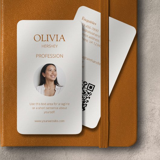 Ochre und Elfenbein-Foto - SozialQR-Kodex Visitenkarte