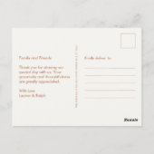 Ochre und Ivory Non-Foto Vielen Dank Postkarte (Rückseite)