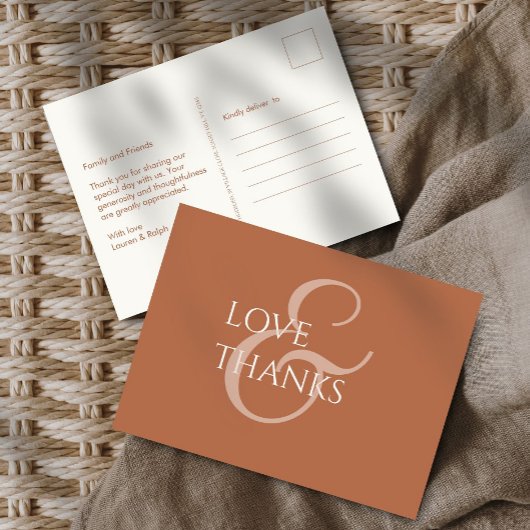 Ochre und Ivory Non-Foto Vielen Dank Postkarte
