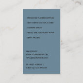 OCHRE YELLOW NAVY PLUMBER SERVICE PIPS PLUMBING VISITENKARTE (Rückseite)