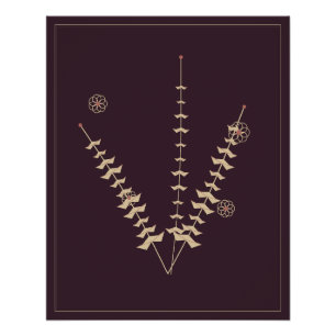Ochsblut-Botanik-Studie Vintage-Blumenposter Poster