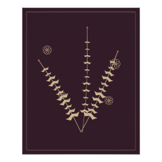 Ochsblut-Botanik-Studie Vintage-Blumenposter Poster