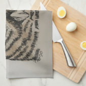 Ochse Geschirrtuch (Viertel Falte)