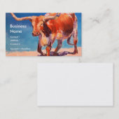 Ochse-Kuh-Malerei-Visitenkarten Texas Longhorn Visitenkarte (Vorne/Hinten)