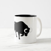 Ochse, moggy, Vieh, Kuh, Bullfight, corrida, Horn Zweifarbige Tasse (VorderseiteRechts)