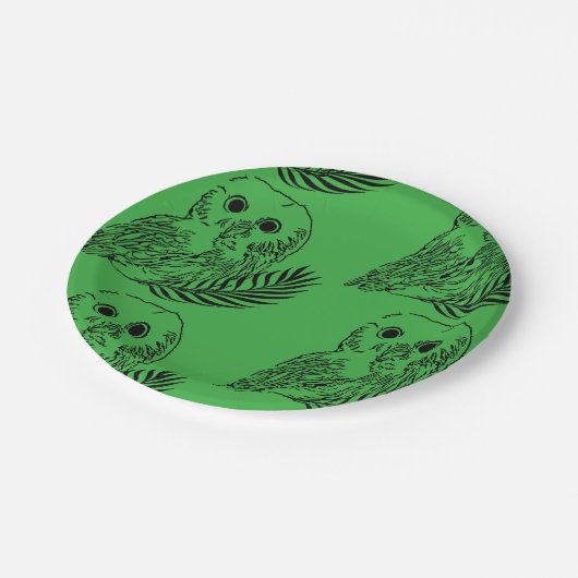 Ochse Pappteller (Schrägansicht)