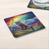 Ochse Rechteckiger Pappuntersetzer (angewinkelt)