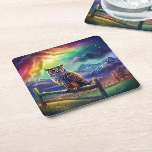 Ochse Rechteckiger Pappuntersetzer (angewinkelt)