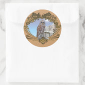 Ochse Runder Aufkleber (Tasche)