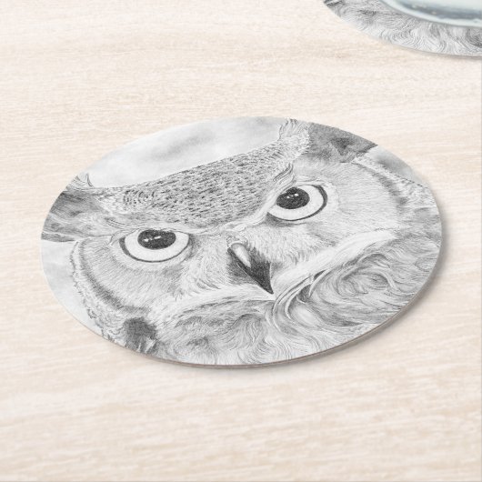 Ochse Runder Pappuntersetzer (Angewinkelt)